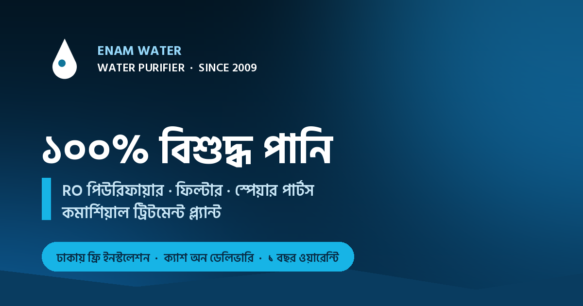 Enam Water Company — Water Purifier & RO Filter E-Commerce Platform